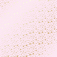 Лист односторонней бумаги с фольгированием Golden stars Light pink, 30,5см х 30,5см