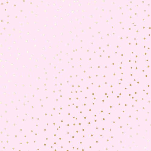 Лист односторонней бумаги с фольгированием Golden Drops Light pink, 30,5см х 30,5 см