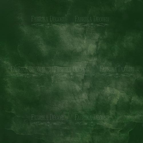 Лист двусторонней бумаги для скрапбукинга Dark green aquarelle & Avocado №42-02 30,5х30,5 см