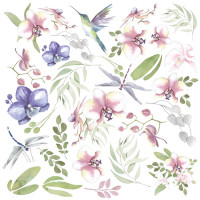 Лист з картинками для вирізання Tender Orchid 20х20 см