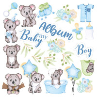 Лист з картинками для вирізання Puffy Fluffy Boy 20х20 см