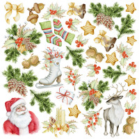 Лист с картинками для вырезания Awaiting Christmas 20х20 см