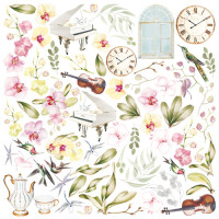 Лист з картинками для вирізання Orchid Song 20х20 см