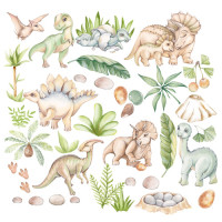Лист з картинками для вирізання Dinosauria 20х20 см
