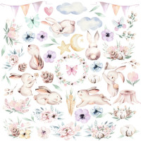 Лист з картинками для вирізання Sweet Bunny 20х20 см