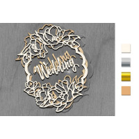 Заготовка мега шейкера Круглая рамка - Свадьба Серебряный