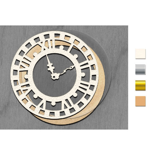 Заготовка мега шейкера Круглая рамка - Часы Золото