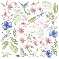 Лист з картинками для вирізання Tender orchid 30,5х30,5 см