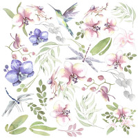 Лист з картинками для вирізання Wild orchid 30,5х30,5 см