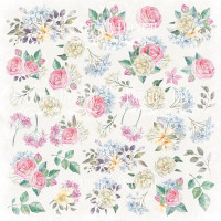 Лист з картинками для вирізання Shabby garden 30,5х30,5 см