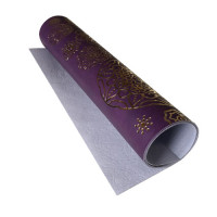 Відріз шкірзаму з тисненням золотою фольгою Golden Napkins Violet, 50х25см