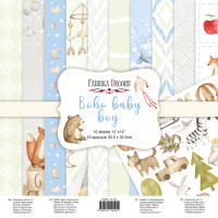 Набор двусторонней скрапбумаги Boho baby boy 30,5x30,5см 10 листов
