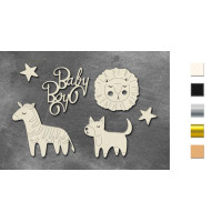 Набір чіпбордів Boho Baby 10х15 см №817 Срібний