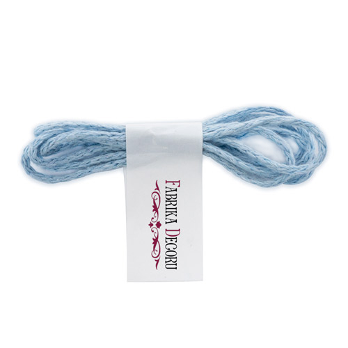 Вязаный хлопковый шнур, цвет голубой шебби