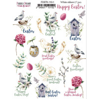 Набір наклейок (стікерів) 17 шт Happy Easter №110-1 Щасливого Великодня-1