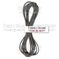 Шляпная резинка, Круглая, 2 мм, Серая