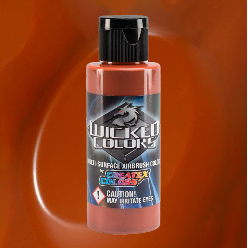 Краска для аэрографии Коричневый (Brown) Wicked Colors W010-02, 60 мл