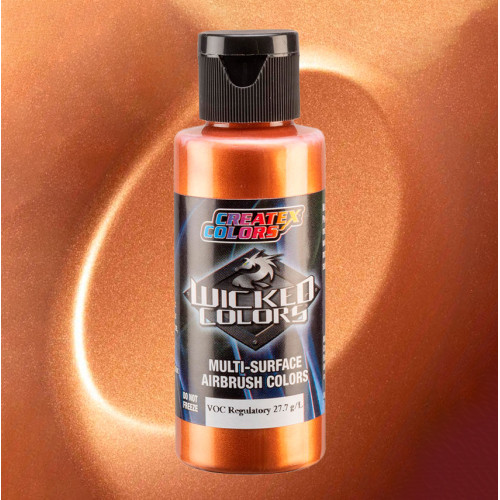Краска для аэрографии Wicked Металлическая бронза Metallic Bronze, 60 мл W362-02