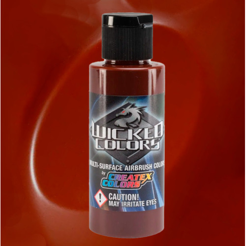 Краска для аэрографии Wicked Detail Полупрозрачная жженая сиенна (Burnt Sienna), 60 мл W074-02