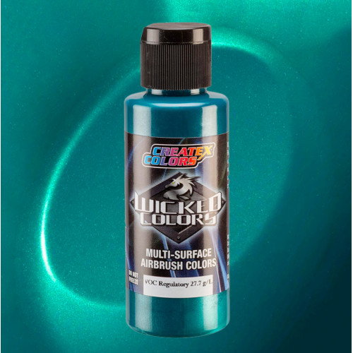 Краска для аэрографии Wicked Перламутровый зеленый Pearl Green, 60 мл W308-02