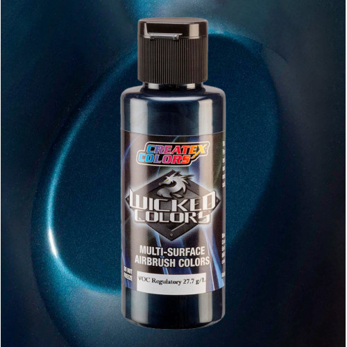 Краска для аэрографии Wicked Полночно-синий металлик Metallic Midnight Blue, 60 мл W366-02