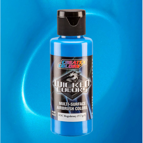 Краска для аэрографии Wicked Перламутровый голубой Pearl Brite Blue, 60 мл W381-02