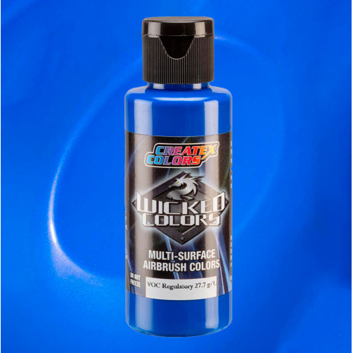 Краска для аэрографии Wicked Перламутровый электрик синий Pearl Electric Blue, 60 мл W382-02