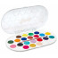 Набор акварельных красок JOVI 22 цвета в таблетированной сухой форме 30 мм + кисточка