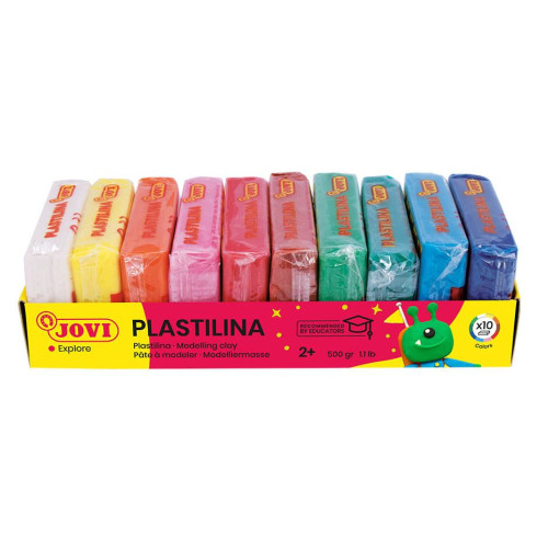 Пластилин разноцветный JOVI 10 шт. по 50 г
