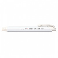 Ластик трехгранный сменный в пластиковом корпусе Penac Tri Eraser 301, белый