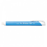 Ластик тригранний змінний у пластиковому корпусі Penac Tri Eraser 301, пастельний блакитний