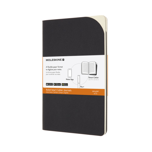 Блокнот Moleskine Paper Tablet Cahier (2 шт) средний / Линейка Черный (8053853605696)