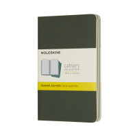 Блокнот Moleskine Cahier карманный / Клетка Зеленый (8055002855228)