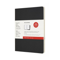 Записник Moleskine Cahier (2 шт) Subject великий / Чорний, Бежевий CH4STNB