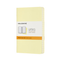 Блокнот Moleskine Cahier карманный / Линейка Нежный Желтый (8058647629704)