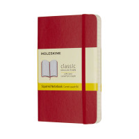 Блокнот Moleskine Classic карманный / Клеточка Красный Мягкий (8055002854603)
