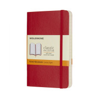 Блокнот Moleskine Classic карманный / Линейка Красный Мягкий (8055002854597)