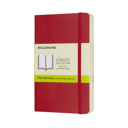 Блокнот Moleskine Classic карманный / Нелинированный Красный Мягкий (8055002854610)