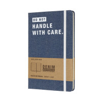 Блокнот Moleskine Denim средний / Линейка Handle With Care (8058341710746)