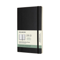 Еженедельник Moleskine 2019-2020 средний Черный Мягкий (8058647629490)