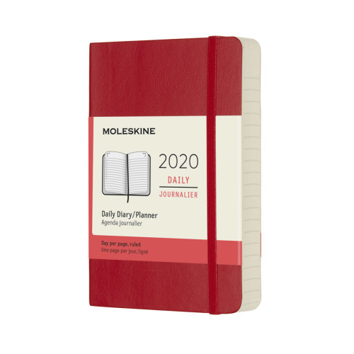 Дневник Moleskine 2020 карманный / Красный Мягкий (8058647628790)