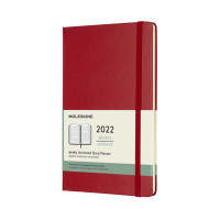 Щотижневик Moleskine Горизонтальний 2022 середній / Червоний DHF212WH3Y22