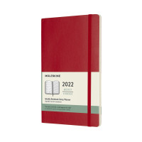 Щотижневик Moleskine 2022 середній / Червоний М’який DSF212WN3Y22
