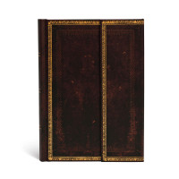 Записная книжка Paperblanks Старая Кожа средний 12х18 см Линейка Черный Марокканский (9781551568393)
