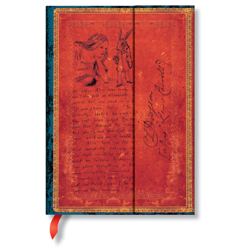 Записная книжка Paperblanks Льюис Кэррол - Алиса 12х18 см средний Линейка (9781439746080)