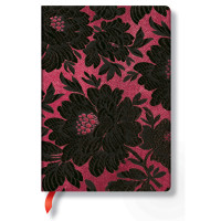 Записник Paperblanks Атлас середній 12х18 см Лінійка Чорна Орхідея PB2957-1