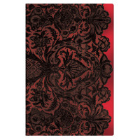 Записник Paperblanks Мереживо Аллюр кишеньковий / Лінійка Червоний PB3251-9