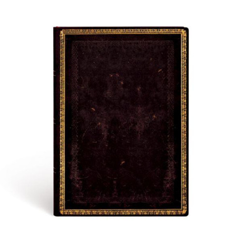 Записная книжка Paperblanks Старая Кожа - Черный Марокканский 12х18 см средний Линейка Flexi 240 ст. (9781439744444)
