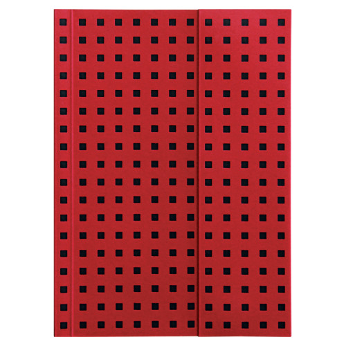Записная книжка Paper-Oh Quadro B6 / Линейка Красный на Черном (9781439790663)