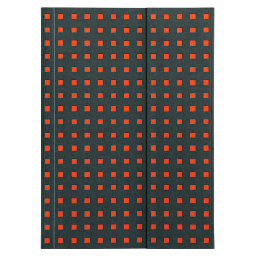 Записная книжка Paper-Oh Quadro B6 / Линейка Серый на Оранжевом (9781439790687)